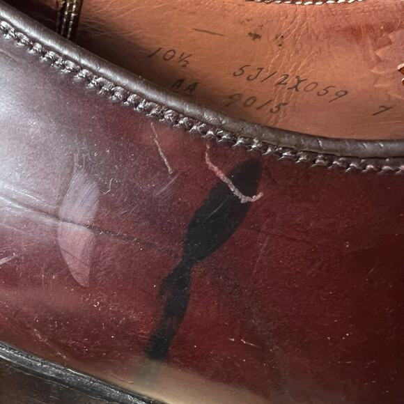 ALDEN Mens 10.5 B Shell Cordovan Hampton Last Oxford Dress Shoe Cap Toe - Picture 2 of 8